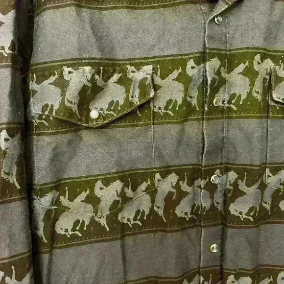 VINTAGE 80s/90s Roper Button Down - Bucking Horse - Picture 7 of 9